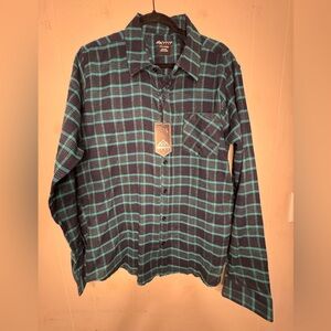 Men's Teal and Black Plaid Button Down Shirt